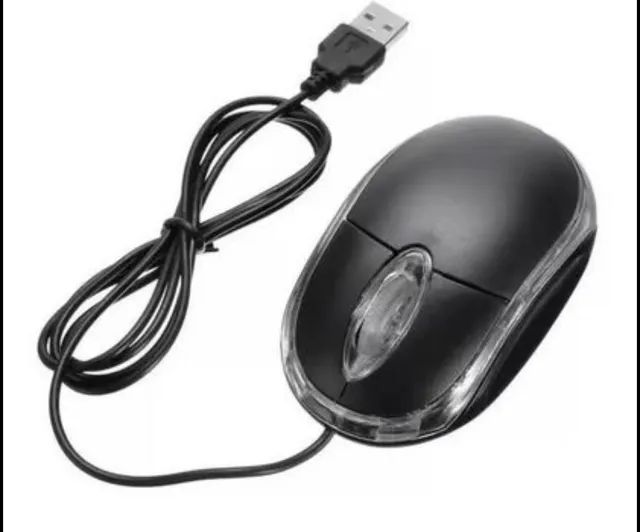 Mouse óptico com fio