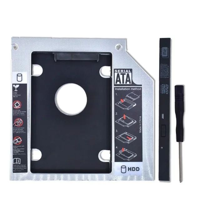  Adaptador Dvd para Hd Ou Ssd Notebook Drive Caddy 9,5mm - Foto 2