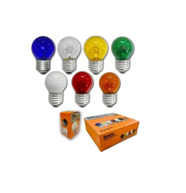 Lampada Bolinha Colorida Decorativa E27 15w 127v Bfh1150 1un