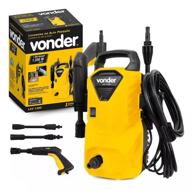 Lavadora De Alta Pressão da Vonder 1300 Libra 4000ml 1200w 60hz 220V Ideal Lava-Jatos Casa