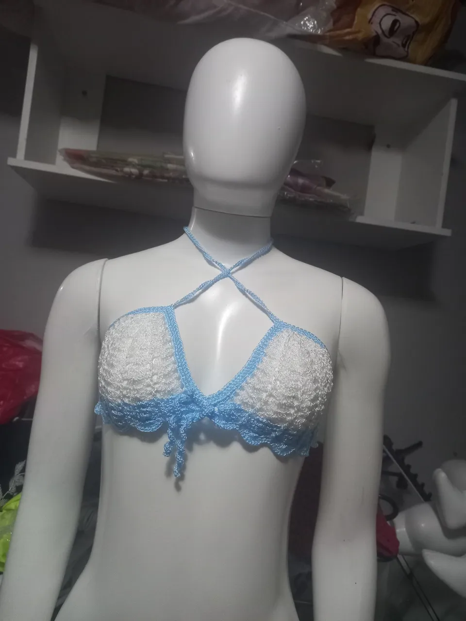 Top de Crochê Artesanal - Praia/Verão