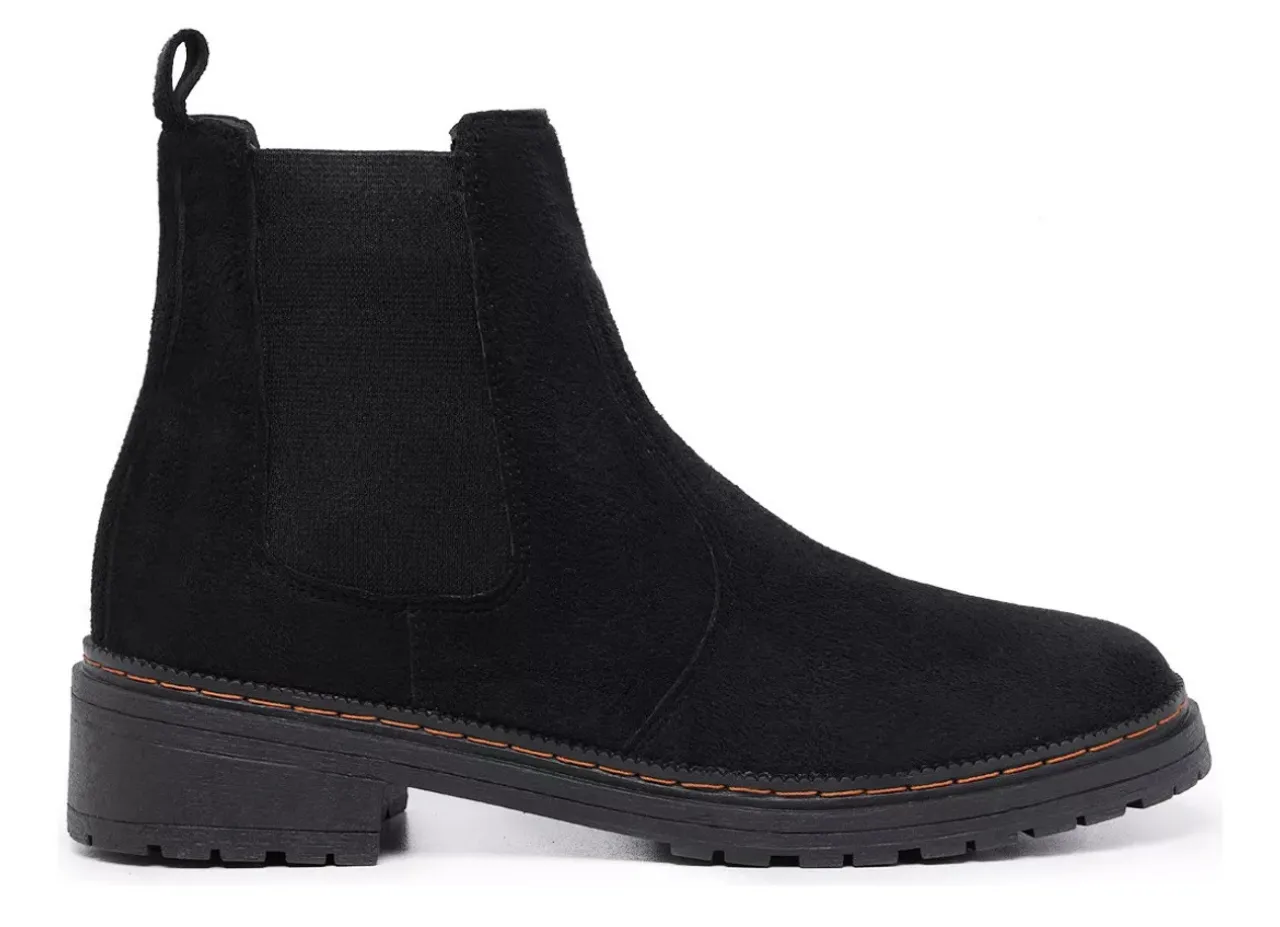 Bota Chelsea Feminina Preta Confortável