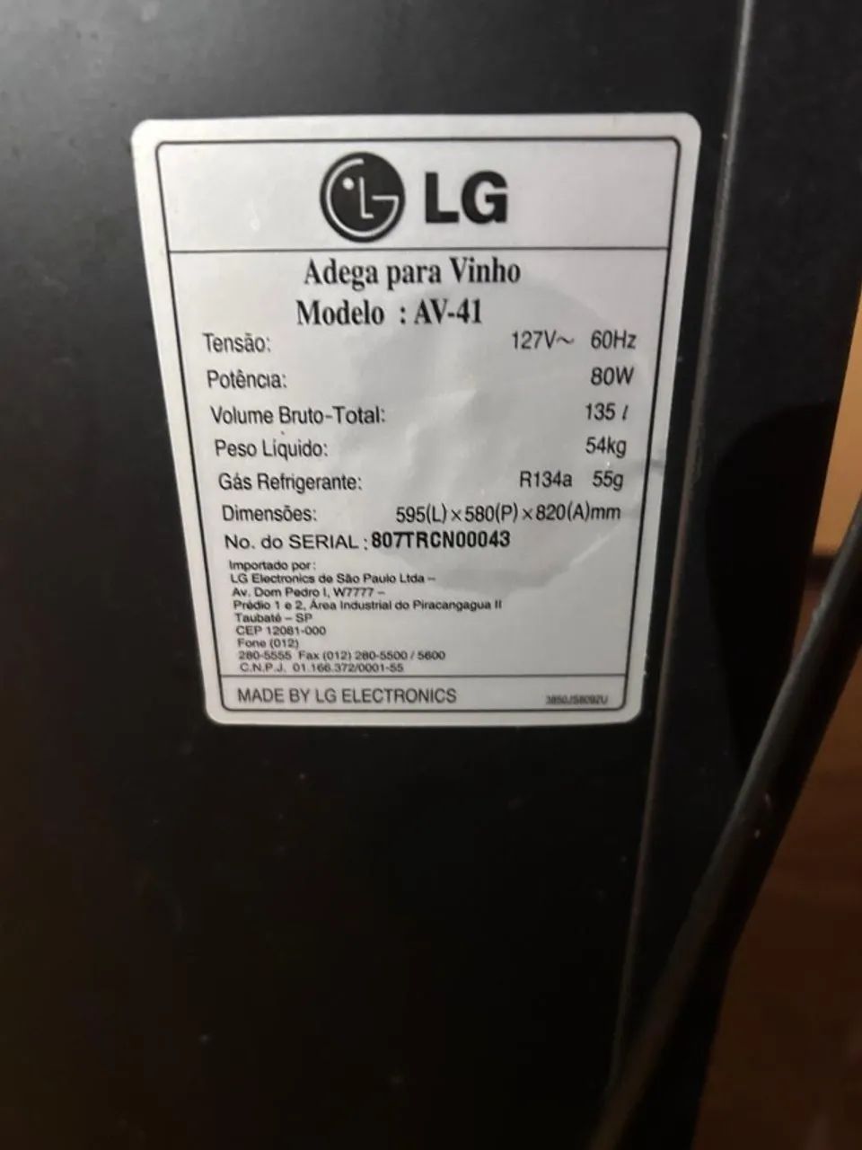 Adega climatizada - 41 garrafas