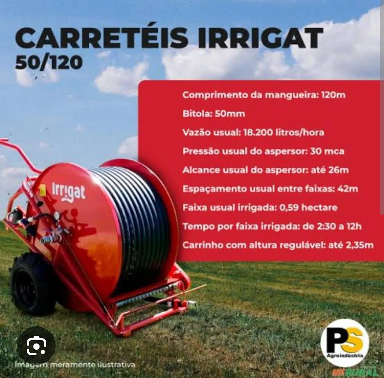 CARRETEL DE IRRIGAÇÃO IRRIGAT