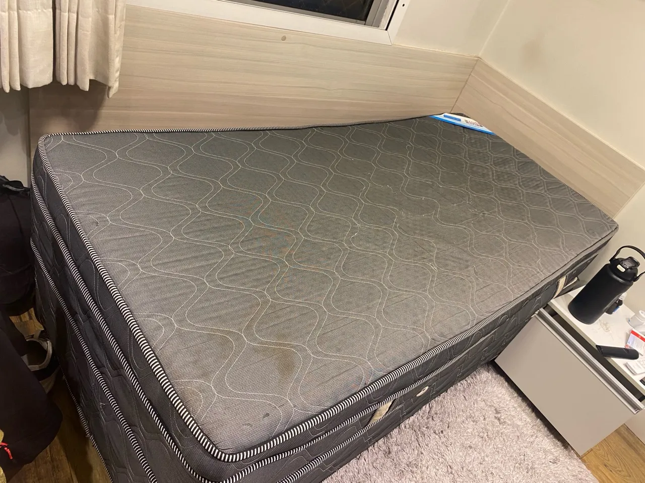 Colchão + Cama Solteiro Ortopédico Confortável e Resistente