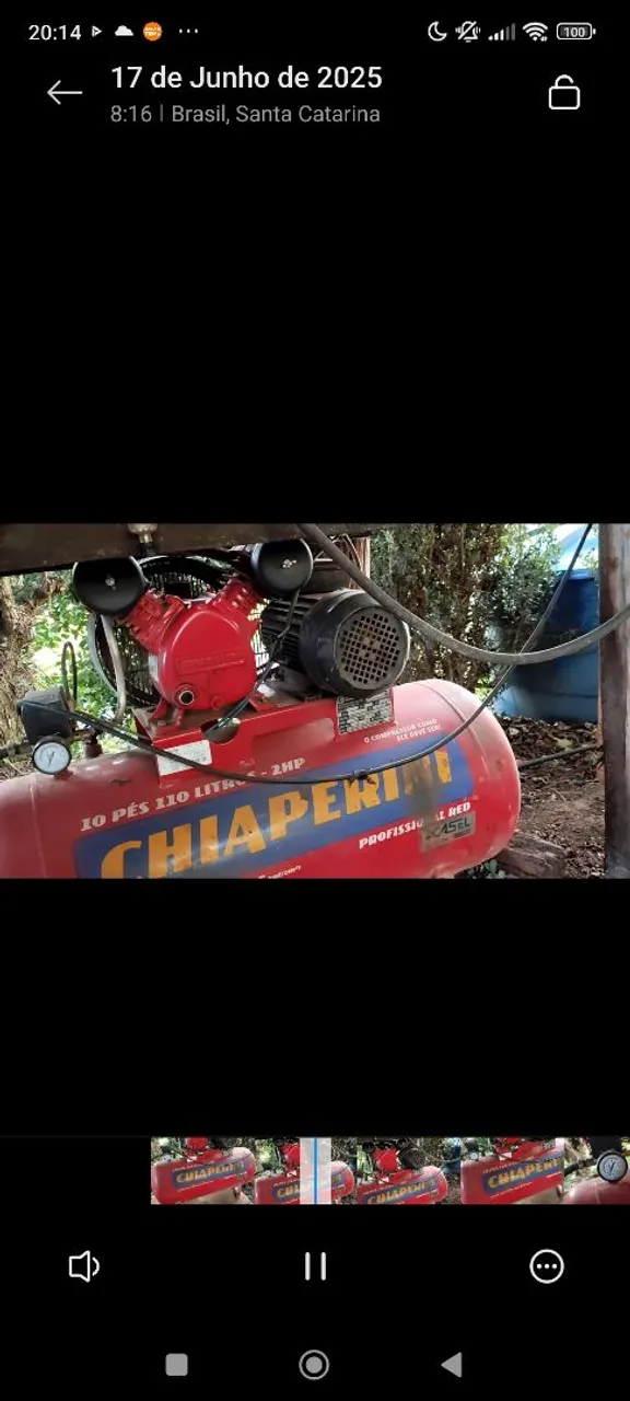 Compressor de Ar Chiaperini 10 Pés/110 Litros 2HP