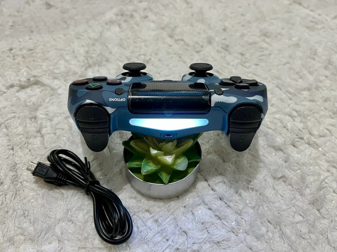Controle Ps4 Camuflado azul 64308728766209122