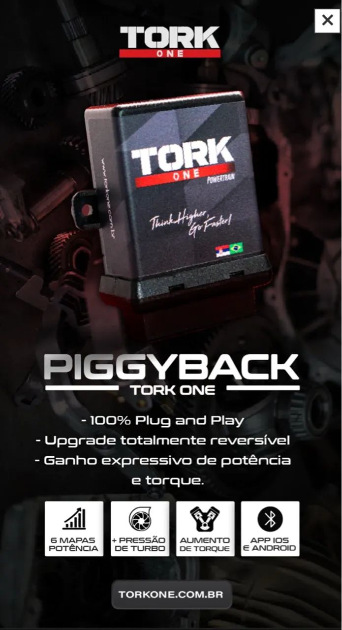 Chip de potencia (Piggyback) tork one para motor THP 1.6 turbo - Foto 2