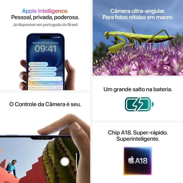 iPhone 16 128GB - Novo Lacrado com Nota Fiscal - R$ 4.699 - Foto 2