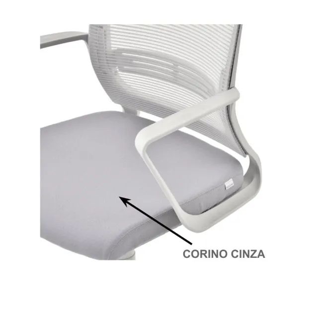 Cadeira Escritório Diretor Tela MAYA com Braço Cor Cinza Conforto Ergonômico -34031 - Foto 5