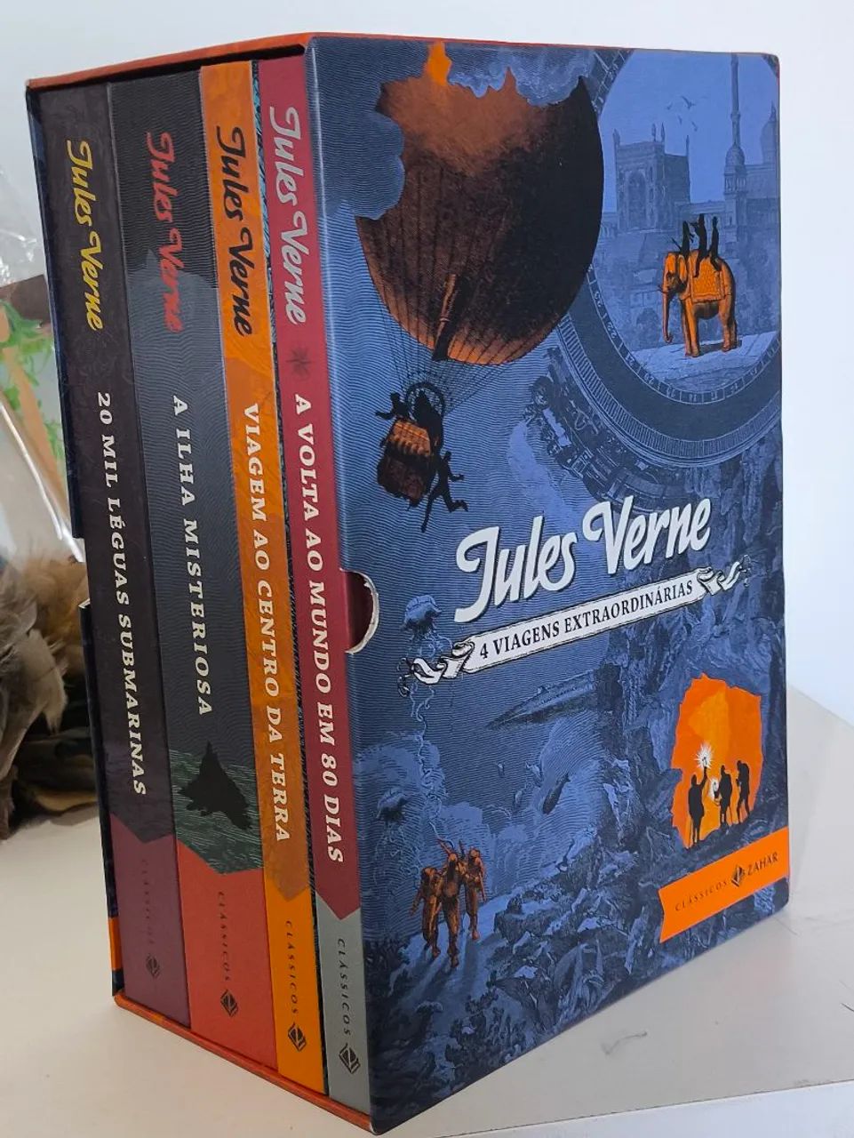 Box 4 Viagens Extraordinárias Jules Verne Editora Zahar - Livros e