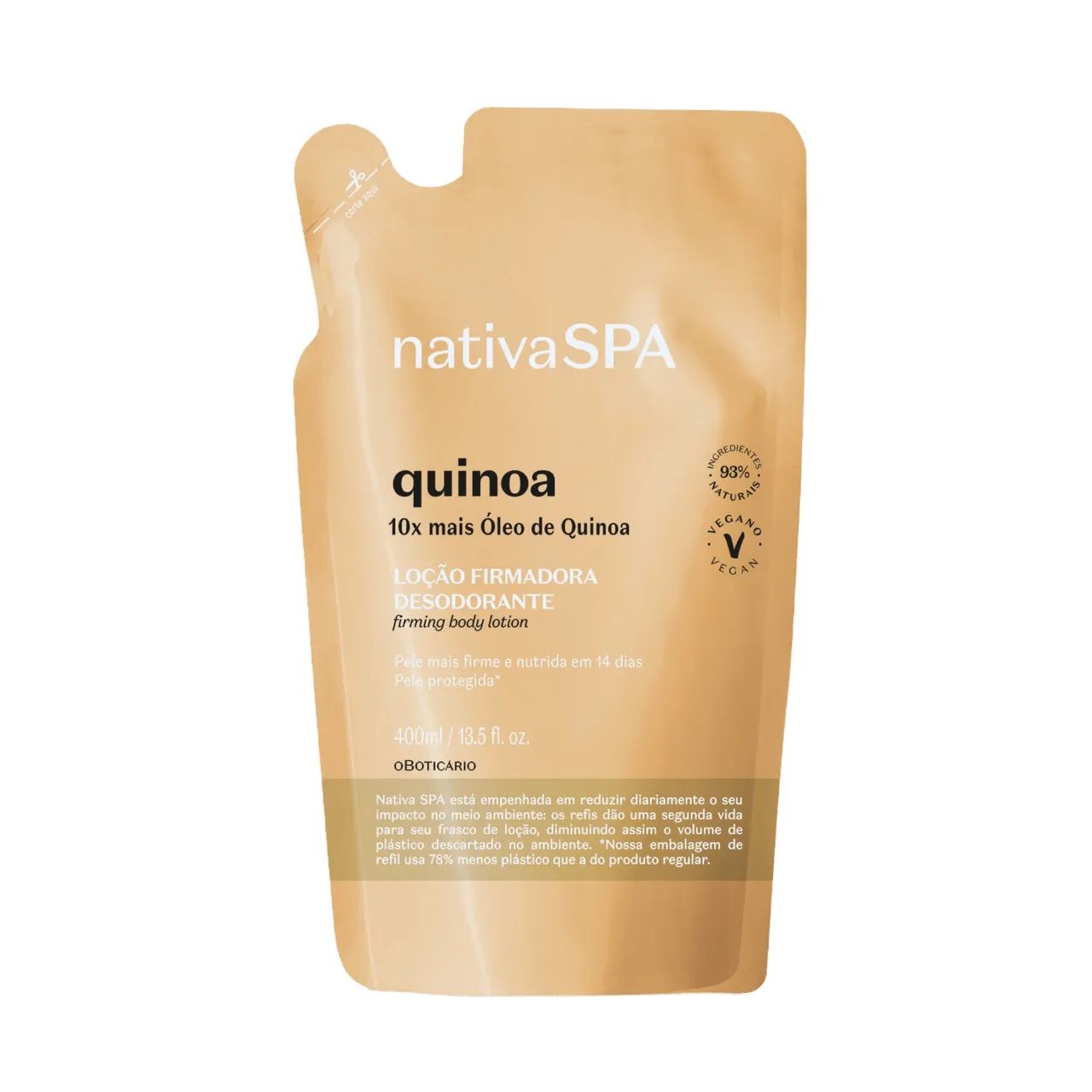 Refil Loção Hidratante Corporal Nativa SPA quinoa 400ml