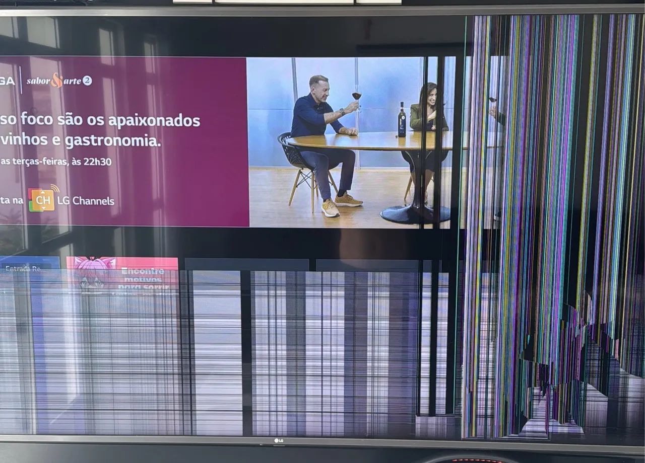 TV LG com tela de 75 polegadas display quebrado - Foto 2