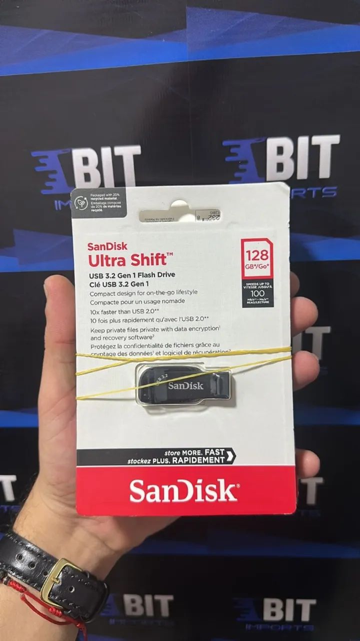  PENDRIVE 128GB | SANDISK | Alta Velocidade | Original