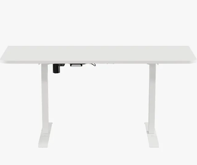 Mesa Misch com Regulagem de Altura Elétrica e Tampo Reto Branca - Elements