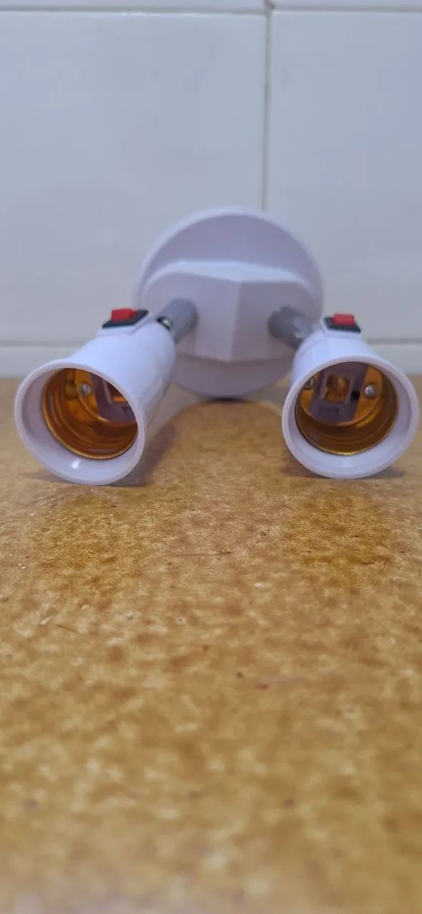 Adaptador Duplo para Lâmpadas com Interruptor - Foto 3
