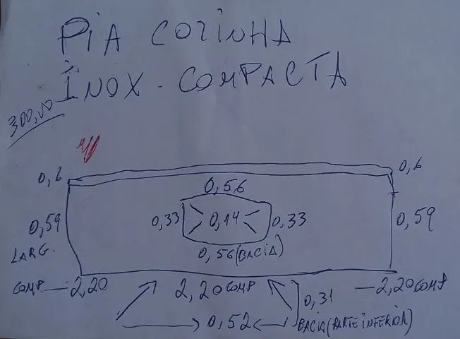 Pia cozinha inox compacta - Foto 2