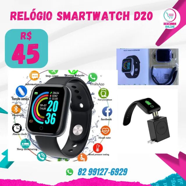 relógio smartwatch D20