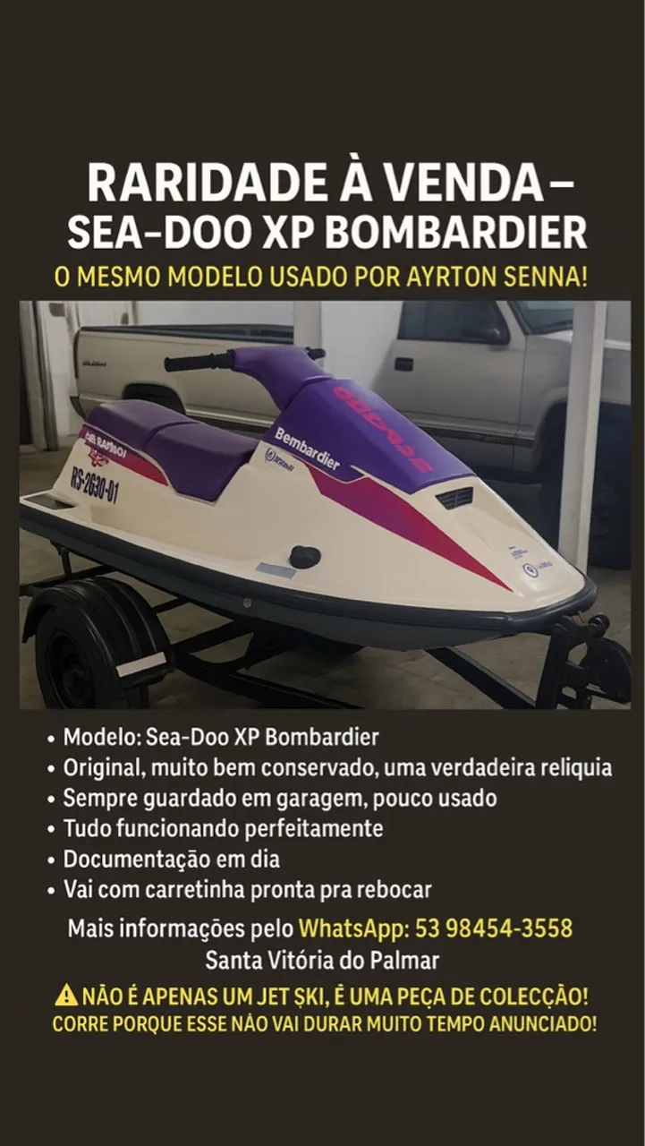 ? RARIDADE À VENDA - Sea-Doo XP Bombardier .