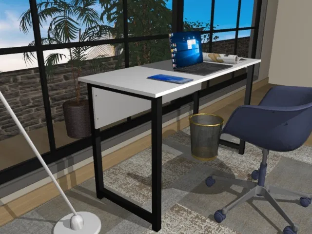 Mesa de Escritório Wood industry office desk. L80cm x 40cm x A74cm