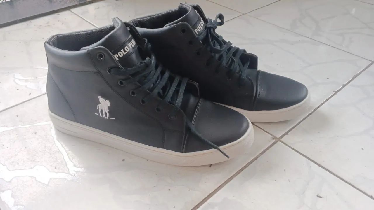 Polo Plus High-Top Sneakers - Black