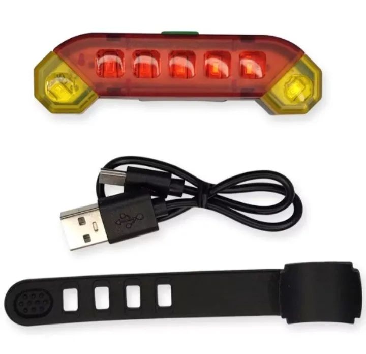 Lanterna Traseira para Bicicleta Recarregável USB