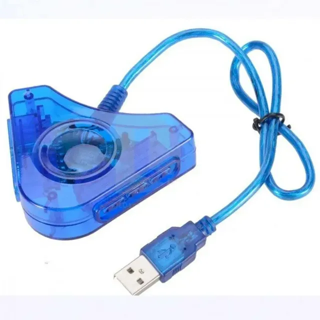 Adaptador Conversor USB Duplo para Controle PS1/PS2