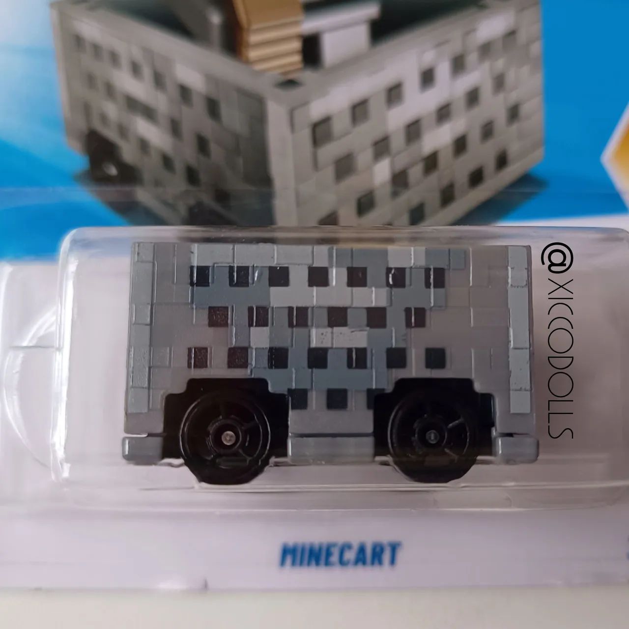 Hot Wheels Minecraft Minecart Cinza 2025 - Foto 2