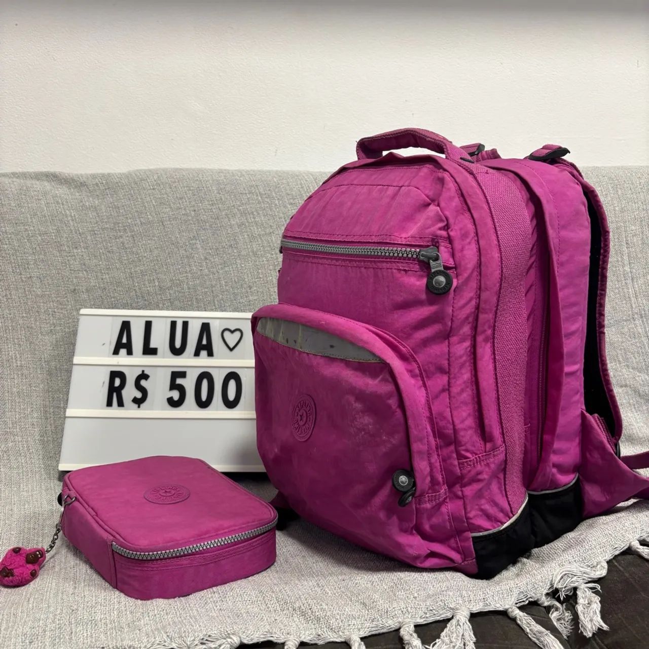ALua Mochila Kipling Original Modelo Webmaster + estojo 100pens