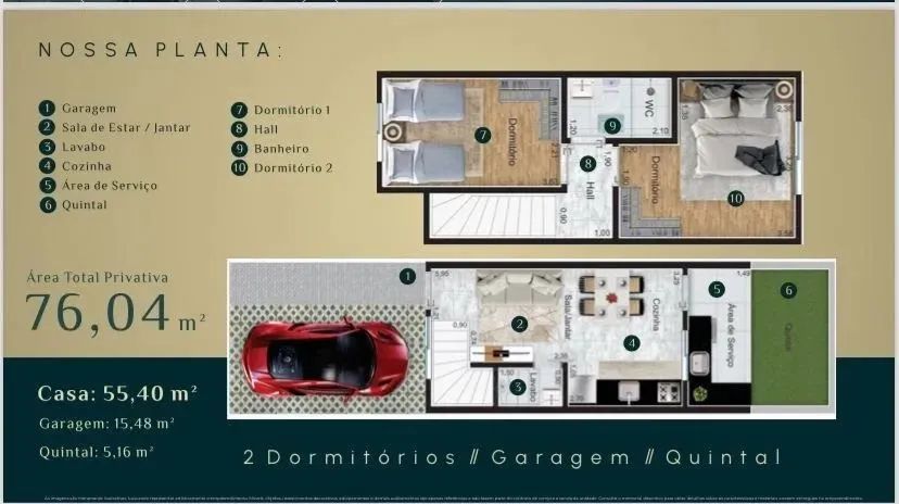 Condomínio Village Porto - Casa aconchegante com 2 dormitórios, venha conhecer sua nova ca - Foto 4
