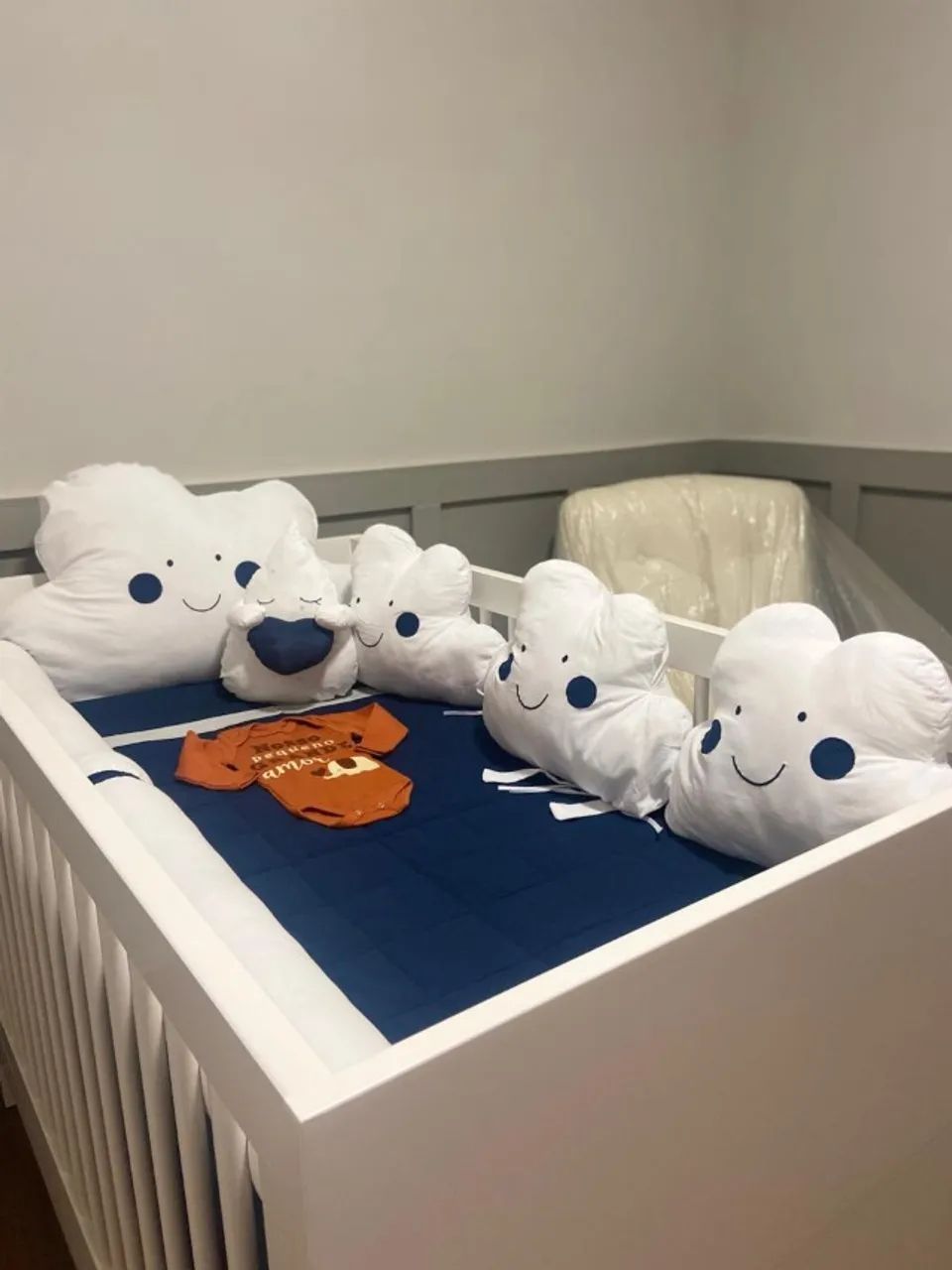 Berço Cozy Branco com 3 níveis de altura