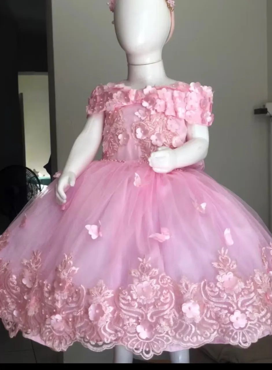 Vestido de festa infantil  jardim encantado 1 ano - Foto 2