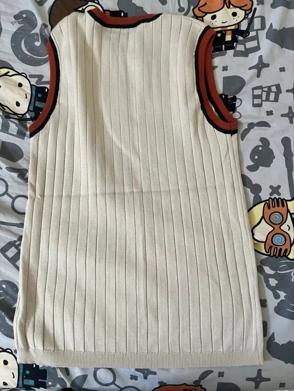 Blusa de malha bege estilo colete - M - Foto 2