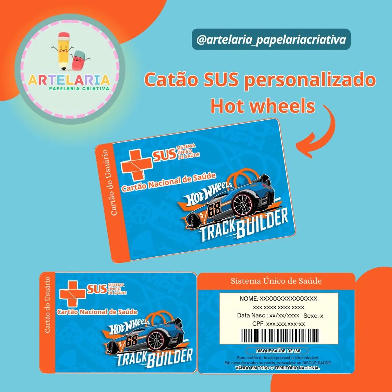 Cartão do SUS personalizado (Personalização para adulto e infantil) - Foto 3
