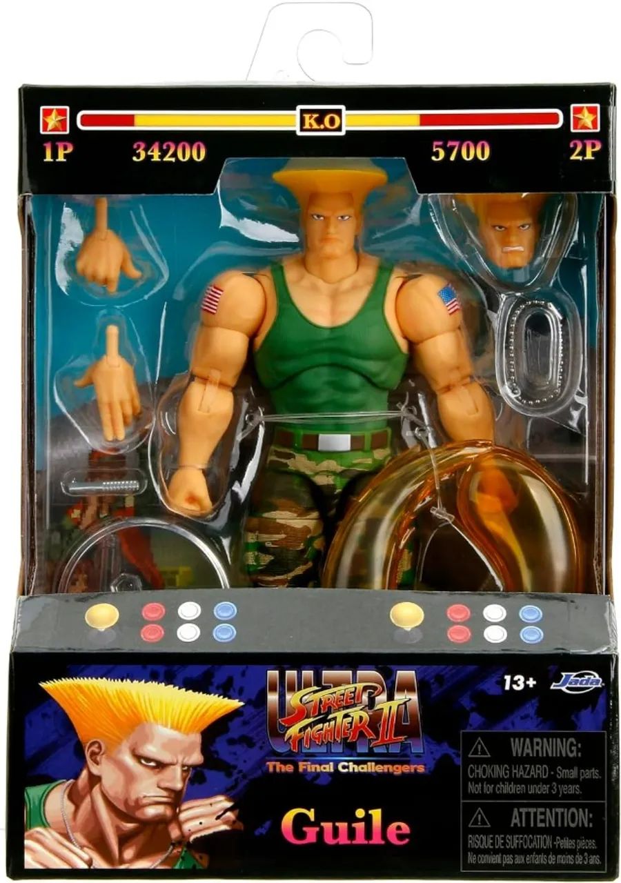 Jada Toys Street Fighter II - Guile - Figura Nova e Lacrada - Foto 2