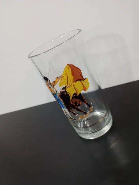 Copo de vidro antigo temática tourada - Foto 2