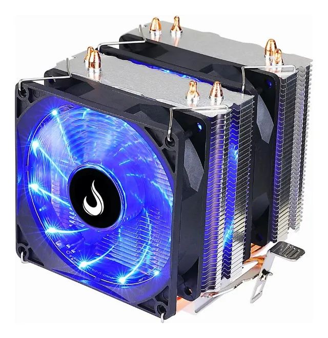 Air Cooler Gamer Dual Fan 4 Heatpipes | Rise Mode G700 | P/ Processador Intel Amd Led Azul - Foto 4