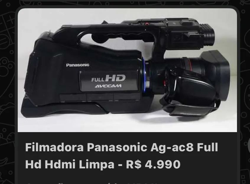 FILMADORA PANASONIC AG- Ac 8 / Full Hd - Foto 4
