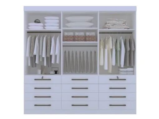 Guarda-Roupa Branco com Espelho - Venda Imperdível !! L44m - Foto 2