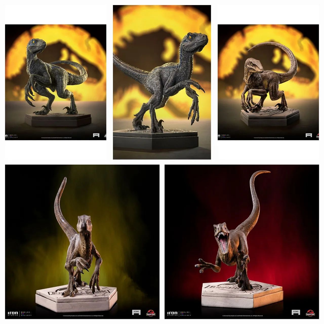 10 Estátuas Jurassic Park Series Icons Iron Studios - Foto 2