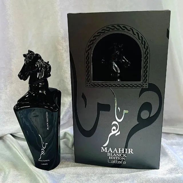 Perfume Árabe Lattafa Eau de Parfum Maahir Black unissex 100 ml (Lacrado) - Foto 4