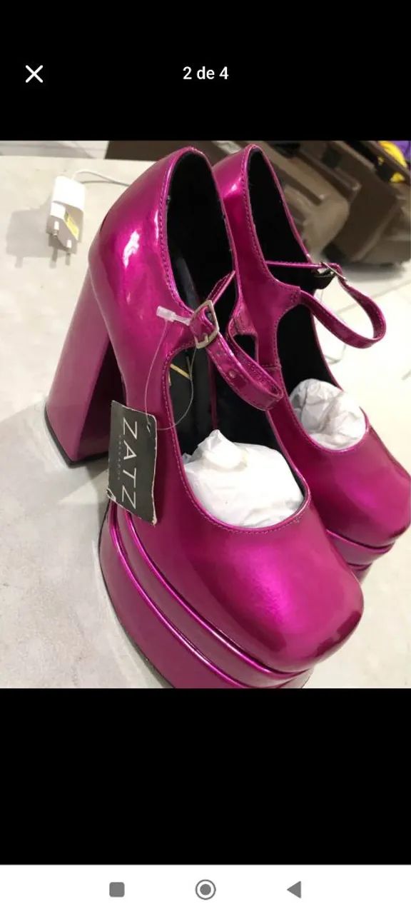 Sandália Plataforma Pink Zatz - Foto 3
