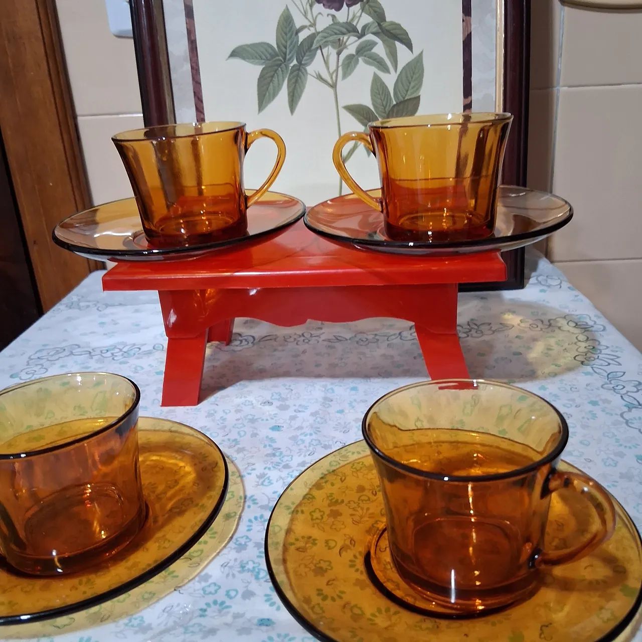 Jogo café Duralex  11 peças, praticamente  novas - Foto 5