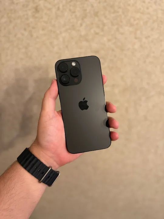 iPhone 14 pro max 128GB preto - seminovo chip físico 