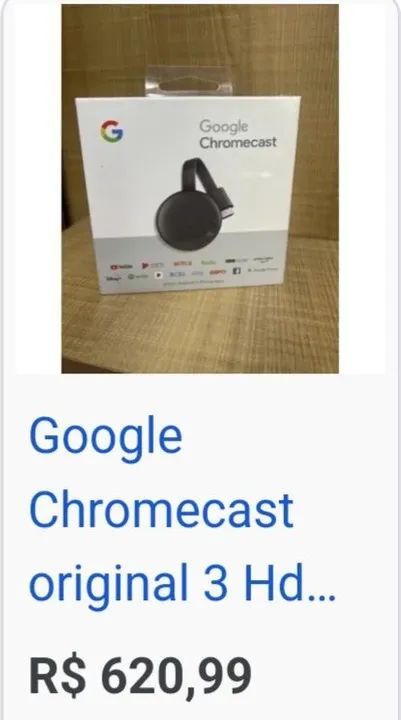 Google Chromecast original 3 Hd