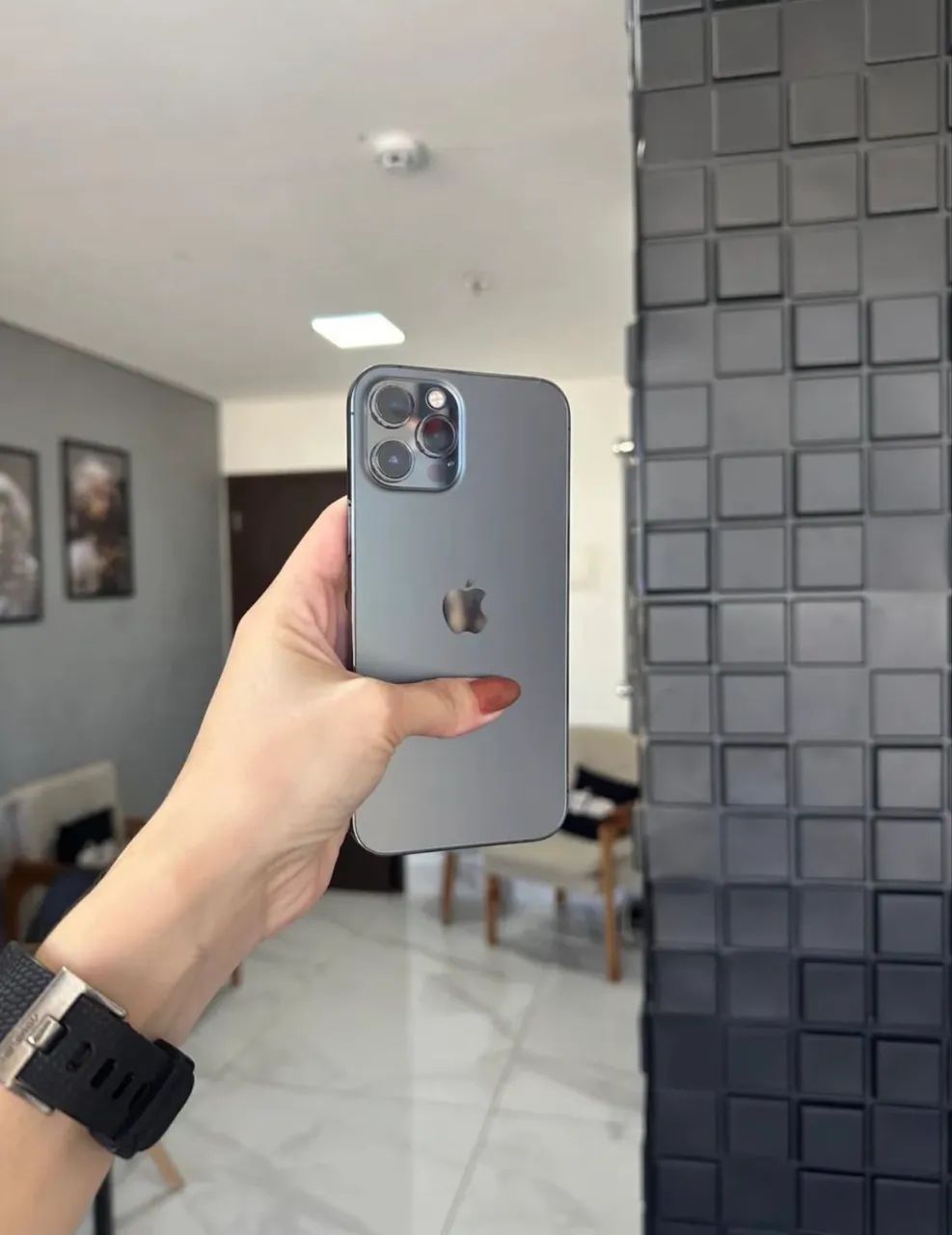 IPHONE 12 PRO MAX 128 GB SEMI NOVO PRETO - Foto 2