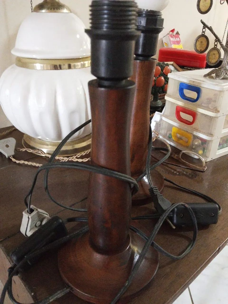 Par de abajur,sem cúpulas ,Leia: - Foto 2