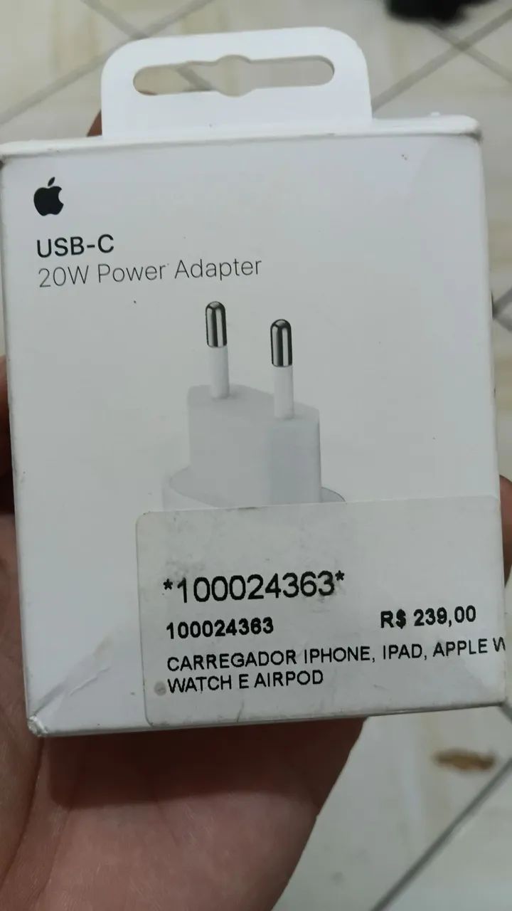CARREGADOR ORIGINAL COM NOTA IPHONE