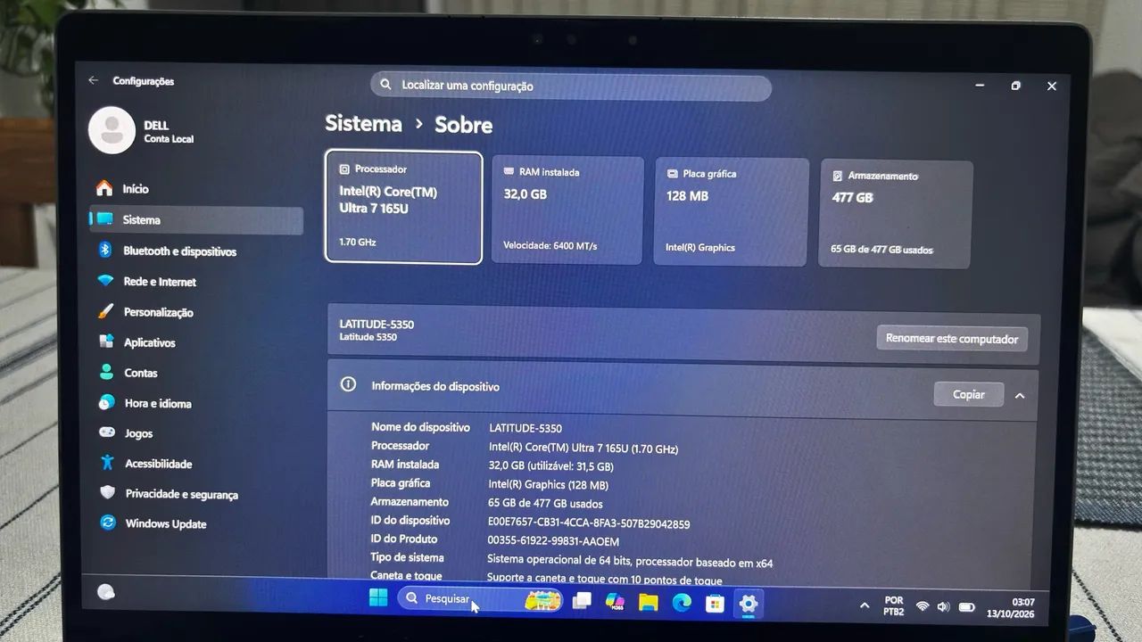 Notebook Dell Latitude 5350 Ultra 7  - Foto 5