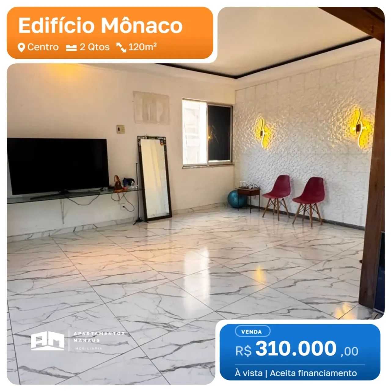 Edifício Mônaco - 2 Quartos - Centro